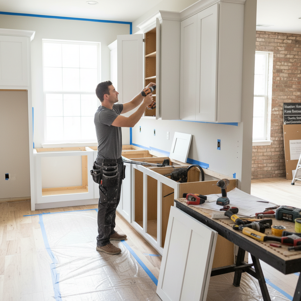 Professional cabinet installation The Woodlands TX