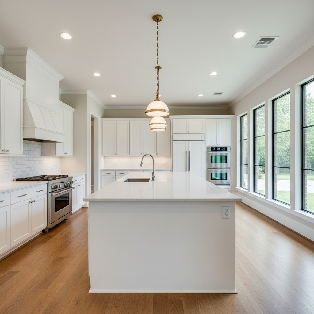 Modern luxury kitchen with island in The Woodlands TX