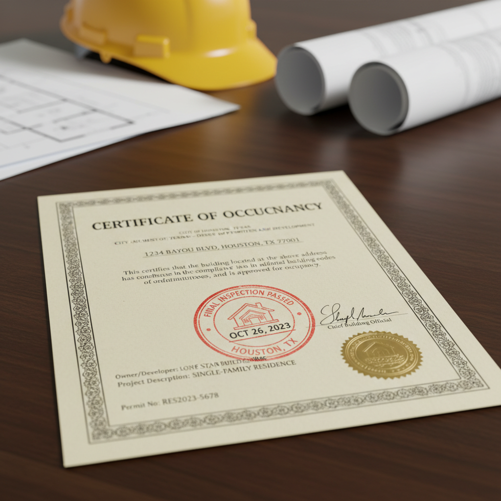 Final Permit Closeout - Tell Projects Commercial Houston TX