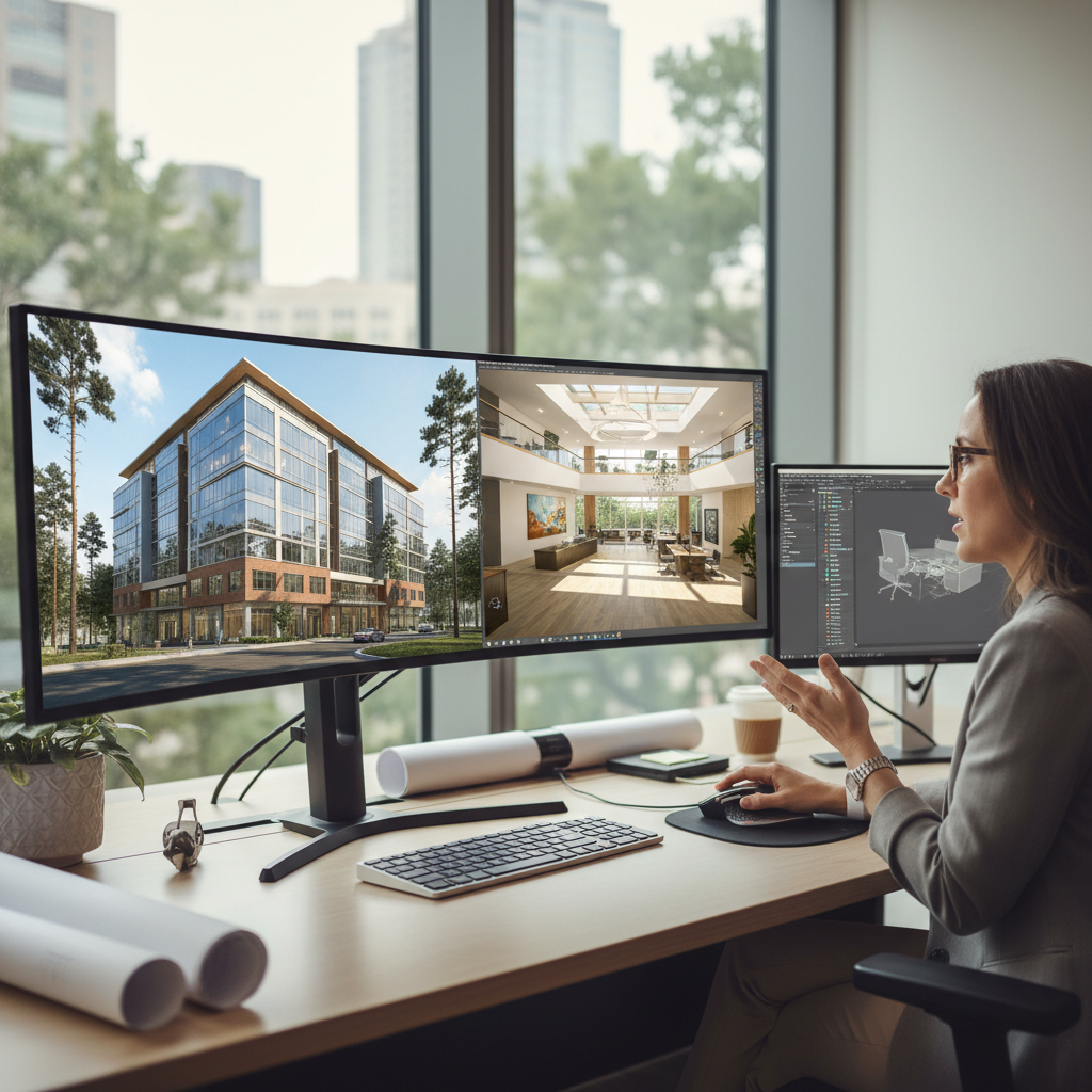 Commercial 3D Rendering The Woodlands TX